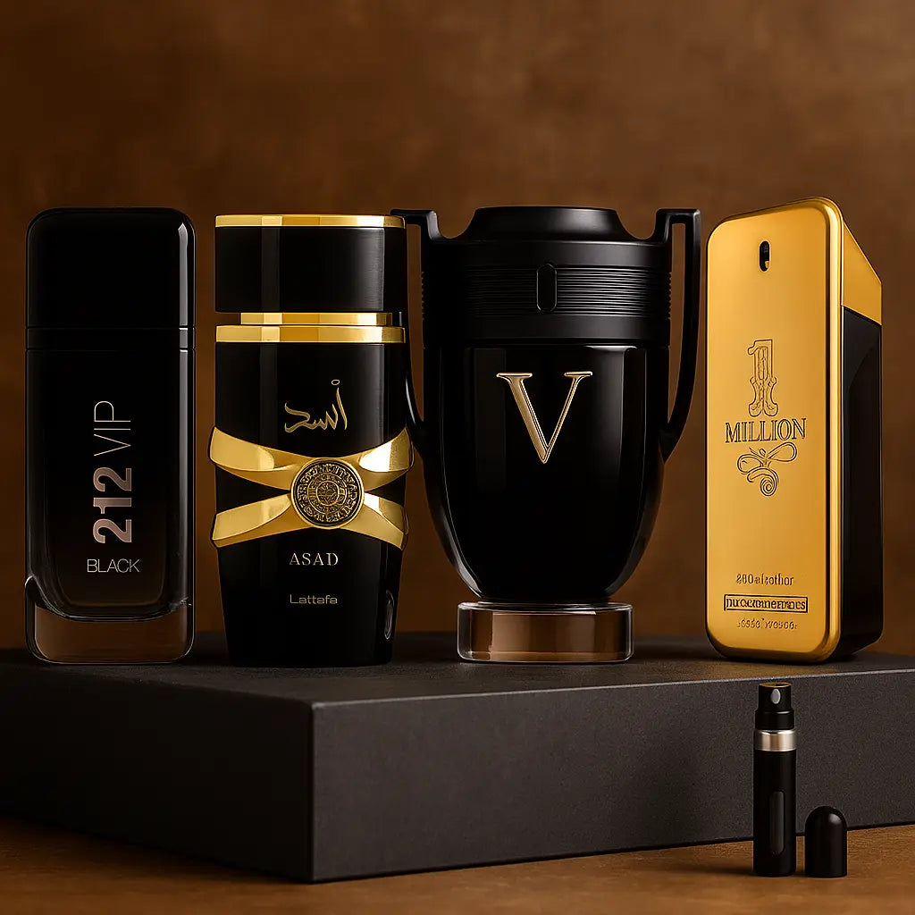 Zestaw 4 perfum | Asad, One Million, Invictus Victoru, 212 Vip Black