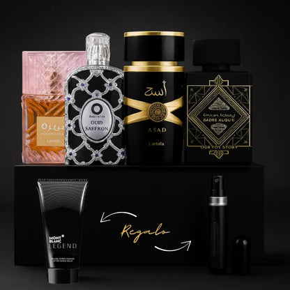Zestaw 4 perfum | Asad, Oud For Glory, Khamrah, Oud Saffron